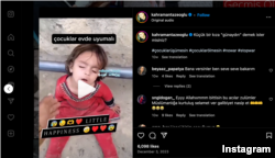 Screenshot of a December 3, 2023, Instagram post. Other social media users falsely claimed the video is current and shows a child in Rafah, a Palestinian city in the southern Gaza Strip.
