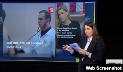 Russia manufactured fake RFI video claiming Ukrainians caused spike in French TB cases compared side by side with real RFI video; Photo credit: France 24