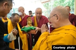 The Dalai Lama mets group of devotees in Dharamsala, India, on May 29, 2024.