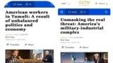 China’s CGTN publishes a series called “A Fractured America,” an AI-generated animated video series aiming at spreading anti-US sentiment. 