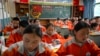 Students attend a Chinese language learning class at Nagqu No. 2 Senior High School, a public boarding school for students from northern Tibet, in Lhasa in western China's Tibet Autonomous Region, June 1, 2021. (AP/Mark Schiefelbein)
