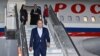 Russia's Foreign Minister Sergey Lavrov arrives to attend G20 foreign ministers' meeting, at the airport in New Delhi, on February 28, 2023. (India's Ministry of External Affairs/via Reuters).