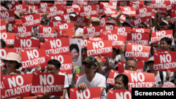 Mass demonstrations in 2019 over extradition bill proposed in Hong Kong; Photo credit: Reuters / CNN
