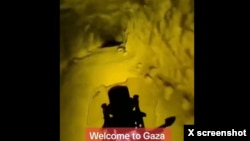 Screen capture of a video shared on social media platforms mislabeled as showing Hamas tunnels beneath Gaza. 