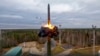 A Yars intercontinental ballistic missile is test-fired as part of Russia's nuclear drills from a launch site in Plesetsk on October 26, 2022. (Russian Defense Ministry Press Service/via AP)