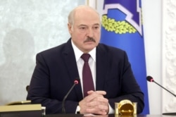 Belarusian President Alexander Lukashenka attends a meeting of the Collective Security Treaty Organization (CSTO), via a video link in Minsk, Belarus on December 2, 2020.