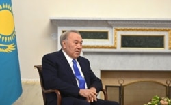 Former President of Kazakhstan Nursultan Nazarbayev at a meeting with Russian President Vladimir Putin. Petersburg, December, 28 2021.