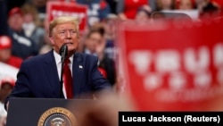 FILE PHOTO: U.S. President Donald Trump speaks at a campaign rally in Charlotte, North Carolina, U.S., March 2, 2020.