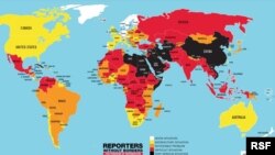 World Press Freedom Index 2018 -- RSF map of press freedom index 2018.