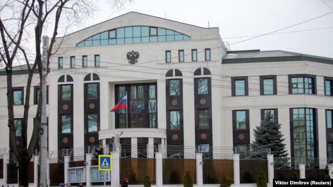 MOLDOVA -- The Russian Embassy in Chisinau, March 27, 2018