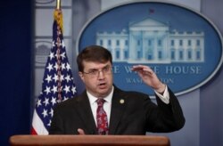 Robert Wilkie, the secretary of Veterans Affairs, holds a briefing at the White House in Washington, U.S. November 8, 2019.