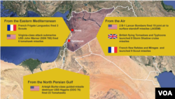 Missile Strikes on Syria by Britain, France and the United States