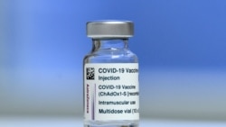 Vial of AstraZeneca vaccine is pictured at St. Mary's Hospital, in Dublin, Ireland, on February 14, 2021.