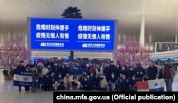 China -- Ukrainian and foreign citizens before evacuation to Ukraine, 19 Feb 2020