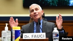 Dr. Anthony Fauci, Director of the NIH's National Institute for Allergy and Infectious Diseases, testifies during a House Energy and Commerce Committee hearing on the Trump administration's response to the COVID-19 Pandemic, on June 23, 2020. Kevin Dietsch/Pool via REUTERS