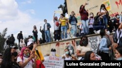 Anti-government protests in Bogota, on May 6, 2021.