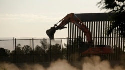 MEXICO – An excavator removes a border fence, which will be replace by a new section of the border wall in El Paso, Texas, U.S., as seen from Ciudad Juarez, Mexico. Taken on August 27, 2020.