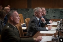 WASHINGTON -- Defense Secretary James N. testimony on the DoD budget posture on May 9, 2018.