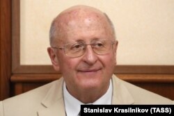 RUSSIA -- The director of Nikolai Gamaleya National Research Center for Epidemiology and Microbiology, Alexander Ginsburg attends a meeting of the Collegium of Russia's Ministry of Health.