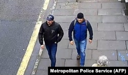 U.K. -- A handout picture taken on Fisherton Road in Salisbury, west of London on March 4, 2018, and released by the British Metropolitan Police Service in London on September 5, 2018, show the Skripal poisoning suspects.