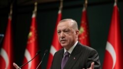 TURKEY – Turkish President Tayyip Erdogan speaks during a news conference, December 14, 2020.