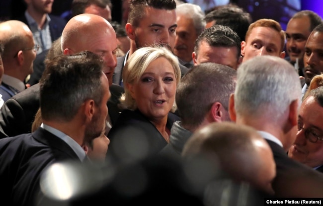Marine Le Pen, French National Front (FN) political party candidate for French 2017 presidential election.