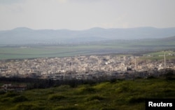 A general view shows Khan Sheikhoun in the southern countryside of Idlib