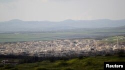 A general view shows Khan Sheikhoun in the southern countryside of Idlib, on March 16, 2015.