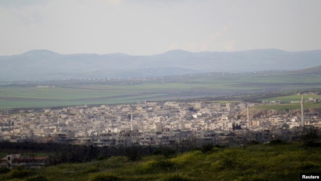 A general view shows Khan Sheikhoun in the southern countryside of Idlib, on March 16, 2015.
