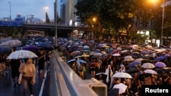 Anti-extradition bill protesters march to demand democracy and political reform, in Hong Kong, China August 18, 2019. (Reuters)