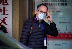 Peter Ben Embarek, a member of the World Health Organisation team tasked with investigating the origins of COVID-19, arrives at Jiang Xin Yuan Community Party People's Service Center, in Wuhan, China on Feb. 4, 2021. REUTERS/Aly Song