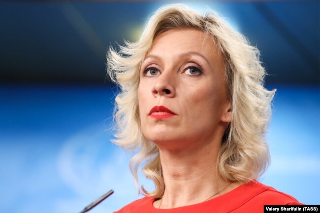 RUSSIA - MOSCOW -- The Spokeswoman for the Ministry of Foreign Affairs of the Russian Federation, Maria Zakharova, gives a press briefing on Russia's current foreign policy on October 17. 2018.
