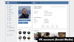 Screen grab of Paul Whelan's Vkontakte socail media account from January 2019.