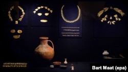 Netterlands -- Objects are on display in the exhibition 'Crimea: Gold and Secrets of the Black Sea' at the Allard Pierson Museum in Amsterdam, August 21, 2014