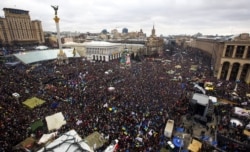 The Revolution of Dignity. Kyiv, Independence Square (Maidan Nezalezhnosti), December 8, 2013.