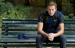 GERMANY -- Russian opposition politician Aleksei Navalny sits on a bench while posing for a picture in Berlin, in this undated image obtained from social media Sept. 23, 2020.
