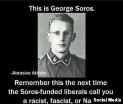 English language version of the "Soros Nazi" Fake Poster
