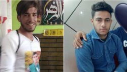 Mostafa Naimawi and Ghasem Khozeiri were shot and killed during protests over water shortages in Iran. (Radio Free Europe/Radio Farda)