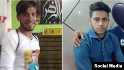 Mostafa Naimawi and Ghasem Khozeiri were shot and killed during protests over water shortages in Iran. (Radio Free Europe/Radio Farda)