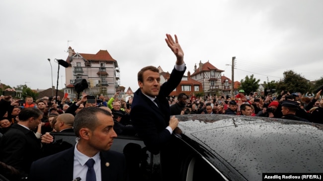 Emmanuel Macron as the French presidental candidate, May 7, 2017.