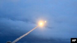 The test-launch of alleged Russia's new nuclear-powered cruise missile.
