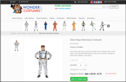 The "space suit" children's costume from Wonder Costumes