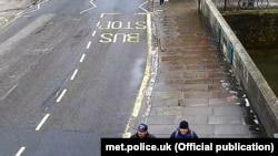 U.K. -- Metropolitan Police statement -- Novichok – At 13.05 on Sunday, 4 March, the suspects Aleksander Petrov and Ruslan Boshirov are caught on CCTV in Fisherton Street, in Salisbury town centre, heading towards the train station.