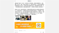 Screenshot of Sputnik story shared to Chinese social media site Weibo.cn.