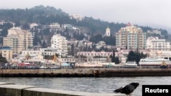 A general view is seen of the embankment in the Crimean town of Yalta March 28, 2014