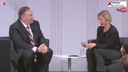 A segment of a Q&A with U.S. Secretary of State Mike Pompeo in Berlin at the Körber-Stiftung Foundation