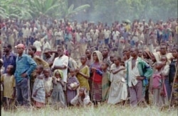 Rwandan refugees in Kalima, Zaire, in the immediate aftermath of Rwandan genocide in 1994.