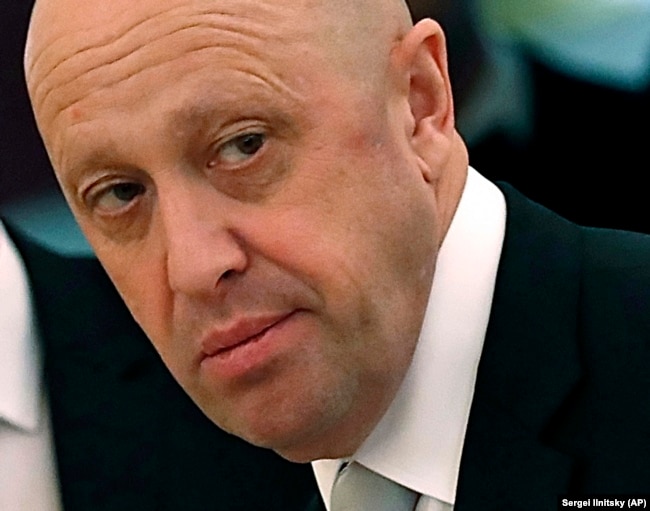 RUSSIA--Russian businessman Yevgeny Prigozhin prior to a meeting with Russian President Vladimir Putin and Chinese President Xi Jinping in the Kremlin, July 4, 2017.