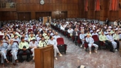 This photo released by the semi-official Iranian Fars News Agency, shows a general view of the court room where dozens of opposition activists and protesters stood trial in Tehran's Revolutionary Court on Tuesday, August 25, 2009.