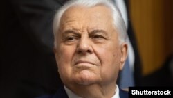 Leonid Kravchuk, the first President of Ukraine, at a press conference, Kyiv, August 9, 2017.